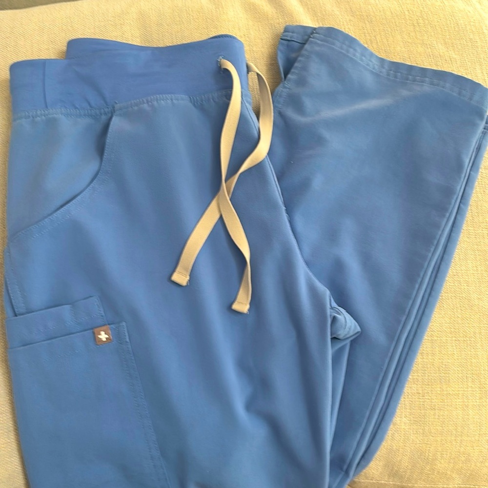 Figs Ceil Blue Scrub Pants, Medium Tall